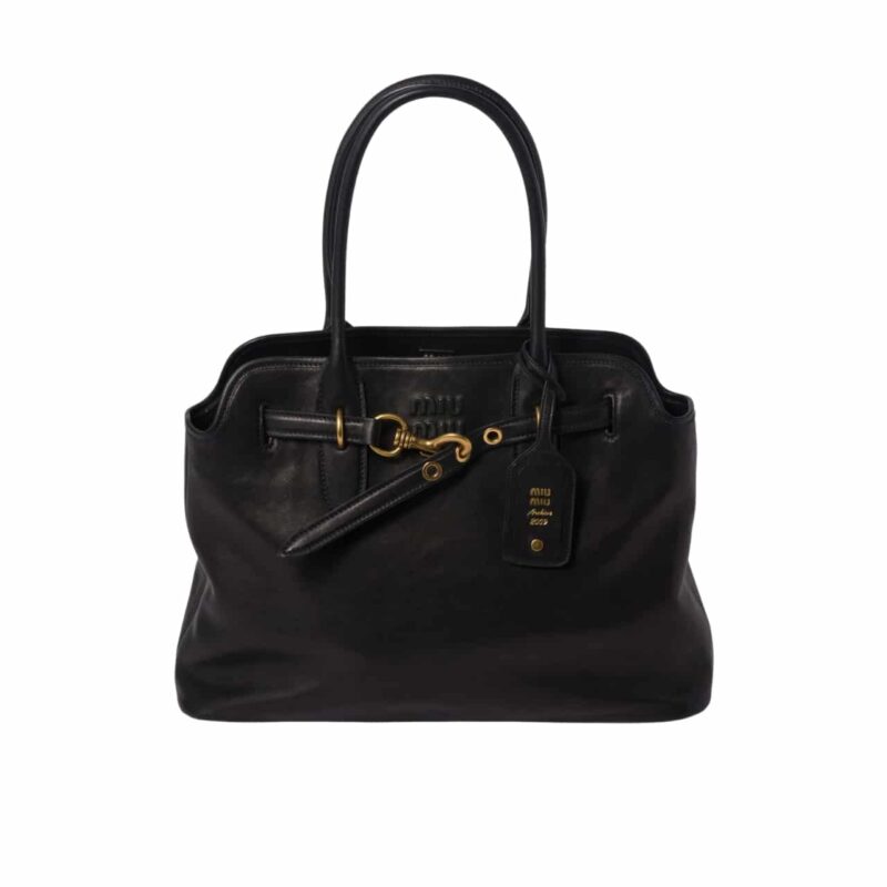 Miumiu Aventure Nappa Bag Black 41Cm 5Bg291 2Bblf0002 V Oon
