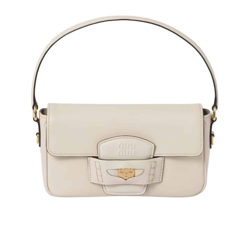 Miumiu Penny Bag Chalk White 24Cm 5Bd270 Acrm F0002 V Ooo