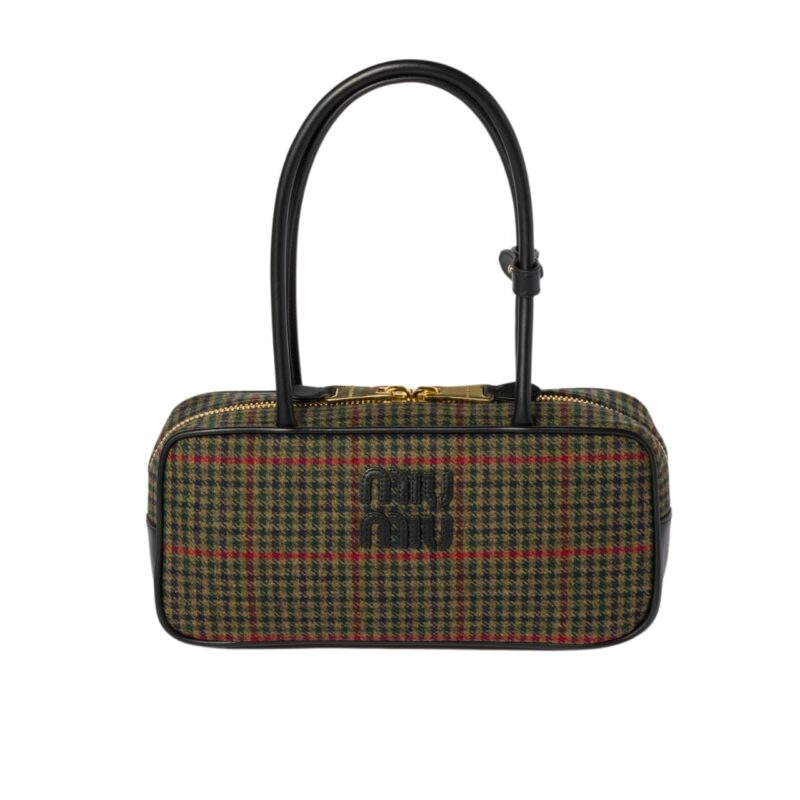 Miumiu Beau Top Handle Tratan Bag Loden Green 27Cm