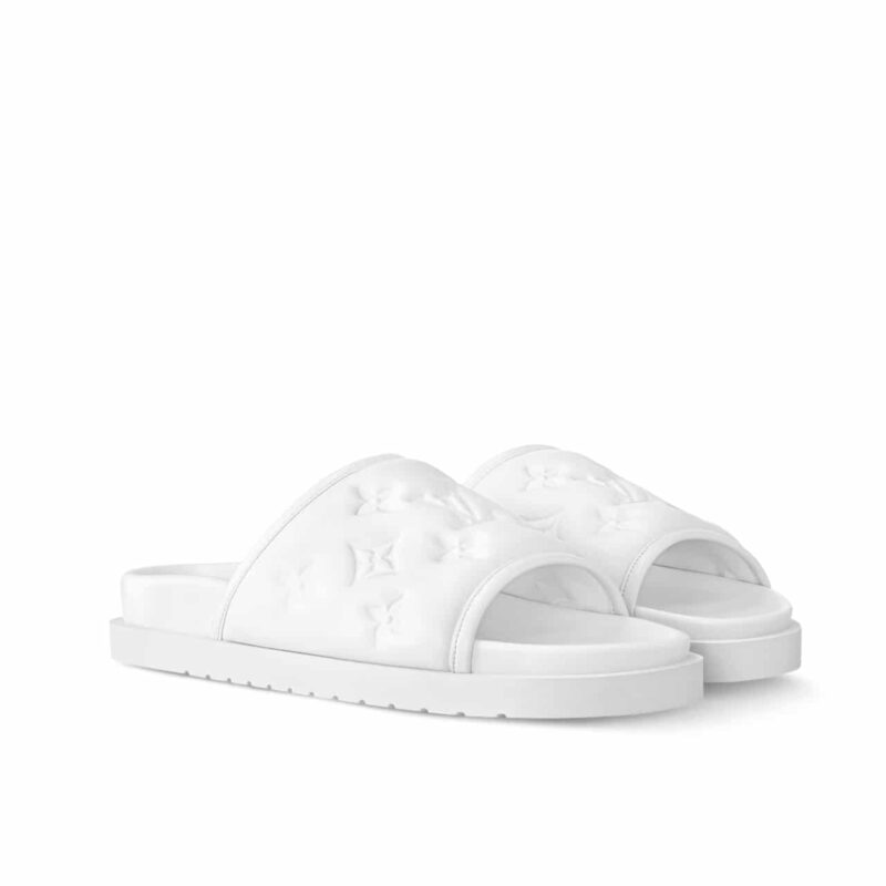 Louis Vuitton Miami Mule Embossed Synthetic White 1Adggi