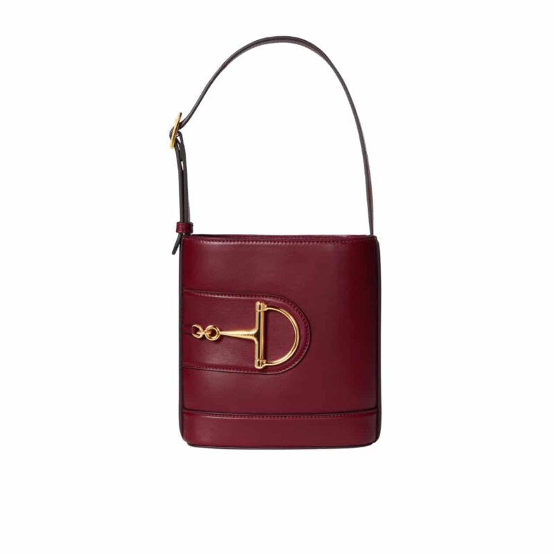 Gucci 73 Small Bucket Bag Rosso Ancora Red Smooth Leather 20Cm 833665 Aaec2 6207