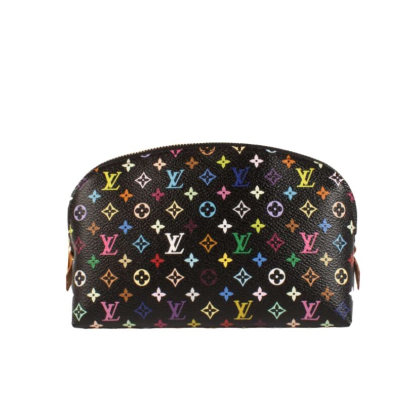 Louis Vuitton X Murakami Cosmetic Pouch PM Monogram Black 19Cm