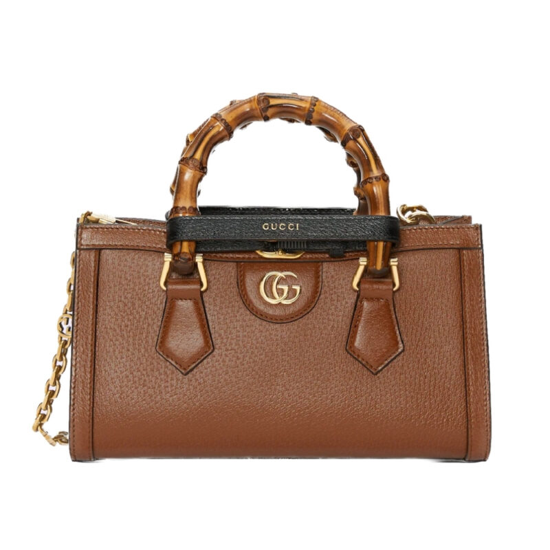 Gucci Diana Small Shoulder Bag Brown Leather 25cm 735153 DJ24T 2548