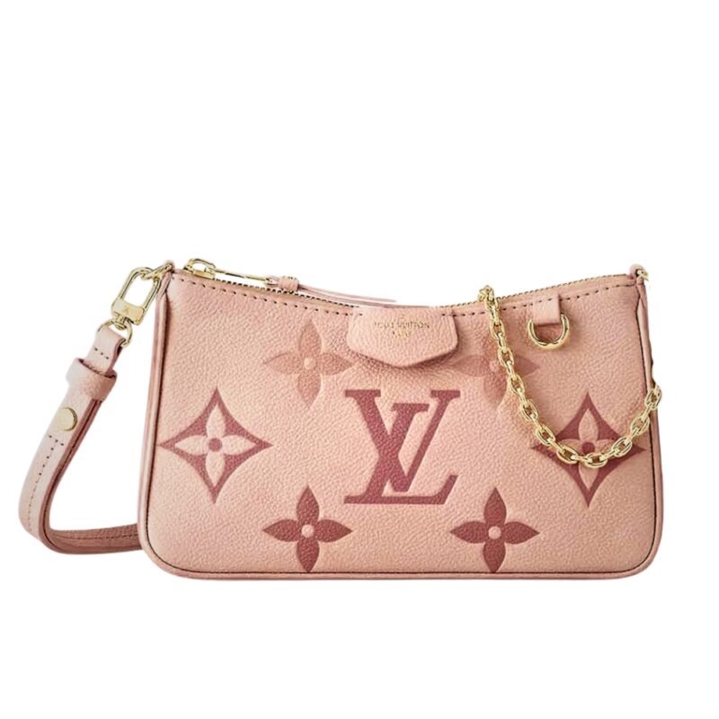 Louis Vuitton Easy Pouch On Strap Monogram Empreinte Gradient Pink 21Cm
