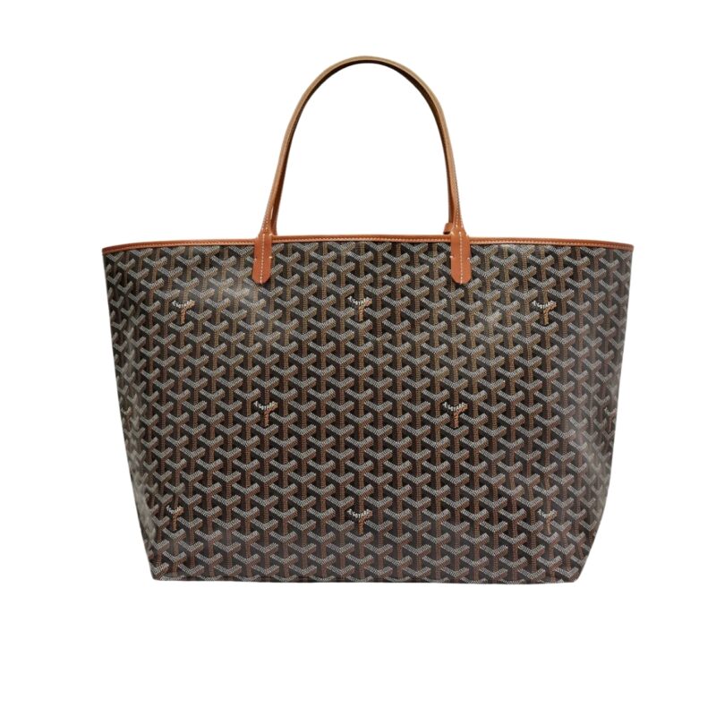 GOYARD SAINT LOUIS GM BAG BLACK AND TAN 47CM STLOUIGMLTY01CL03P