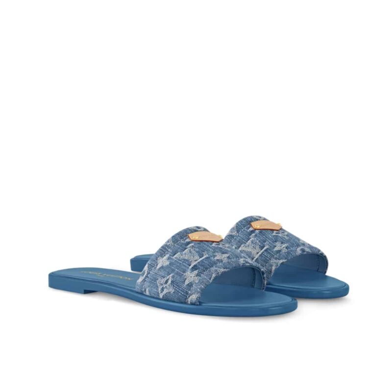 Louis Vuitton Lily Flat Mule Blue 1Agx78