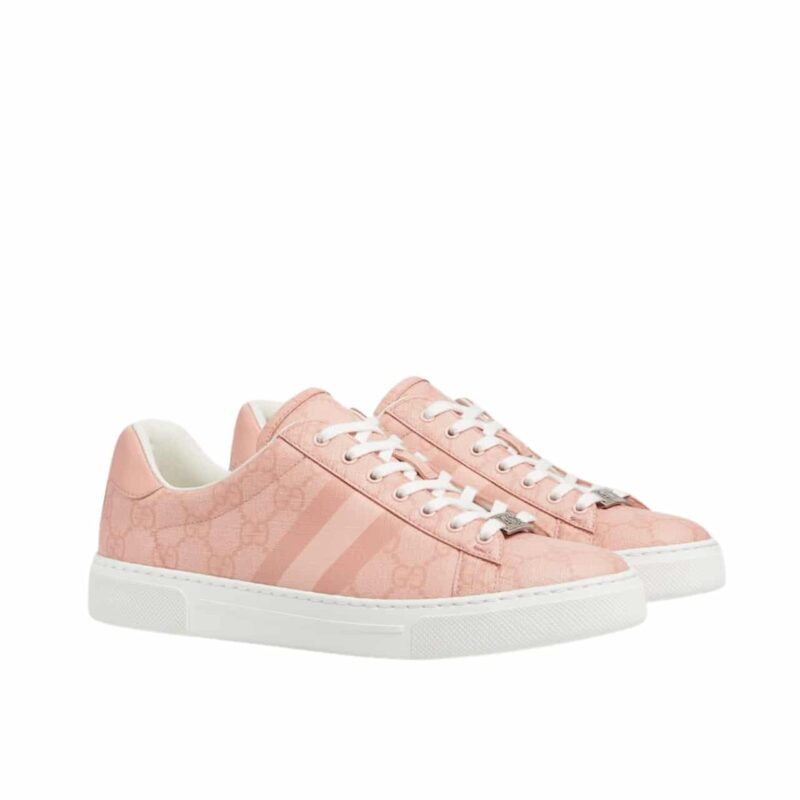 Gucci Ace Sneaker With Web Pink 812026 Fad2A 8741