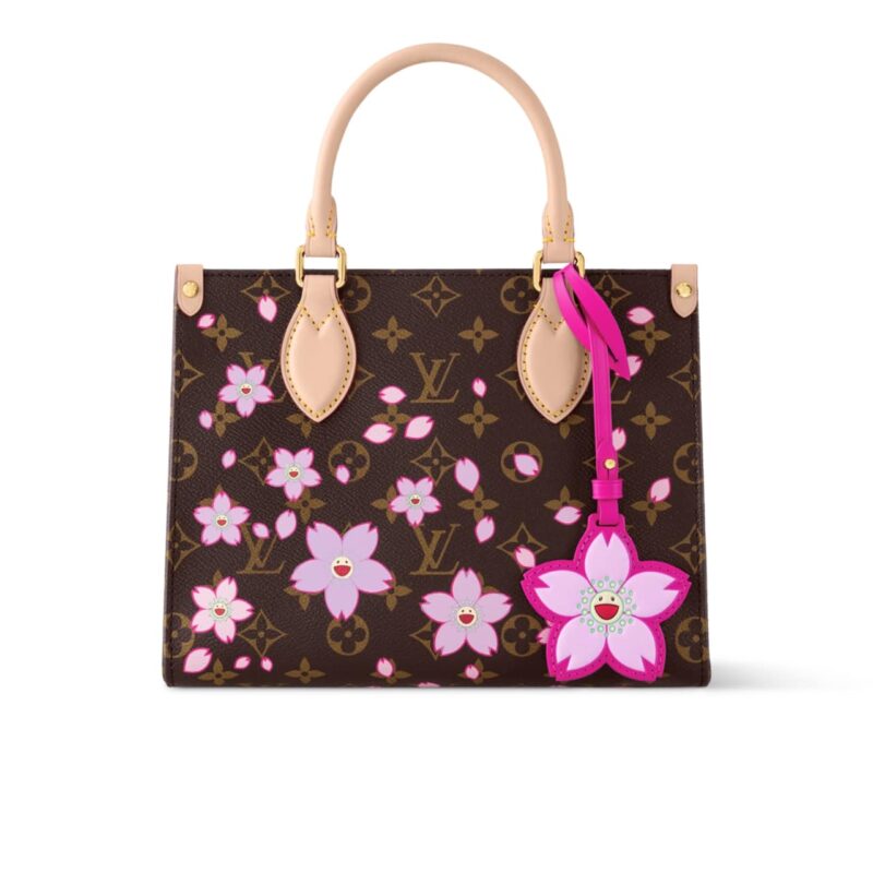 Louis Vuitton X Tm Onthego PM Sakura Brown 25Cm M13269