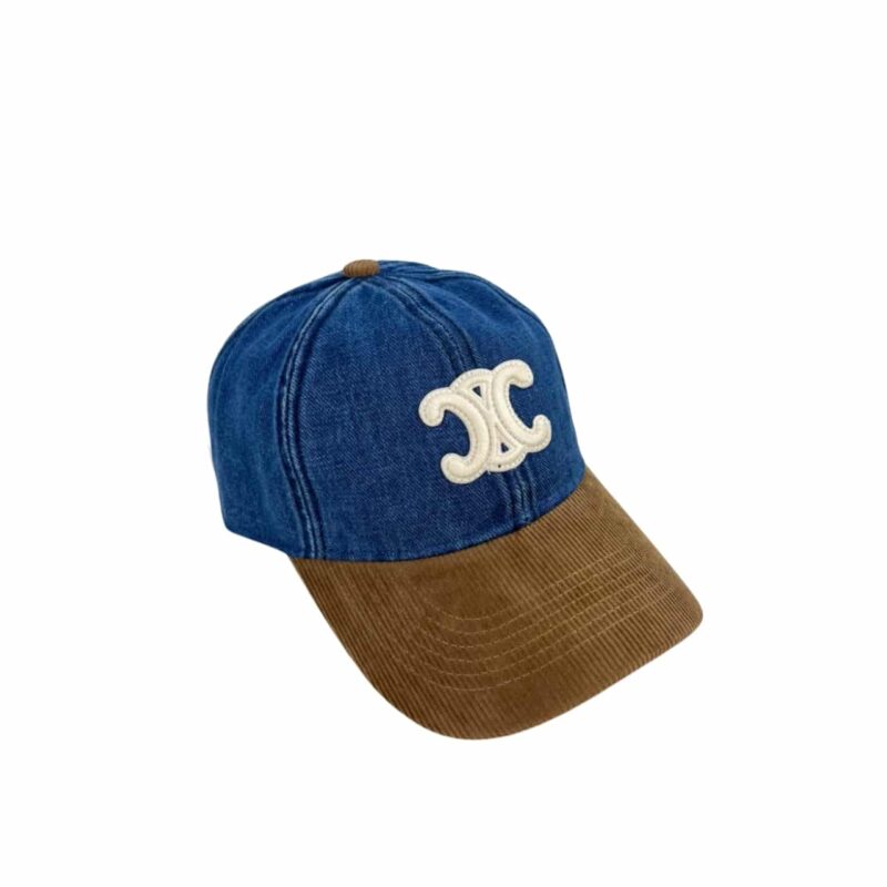 Celine Triomphe Baseball Cap In Union Wash Blue