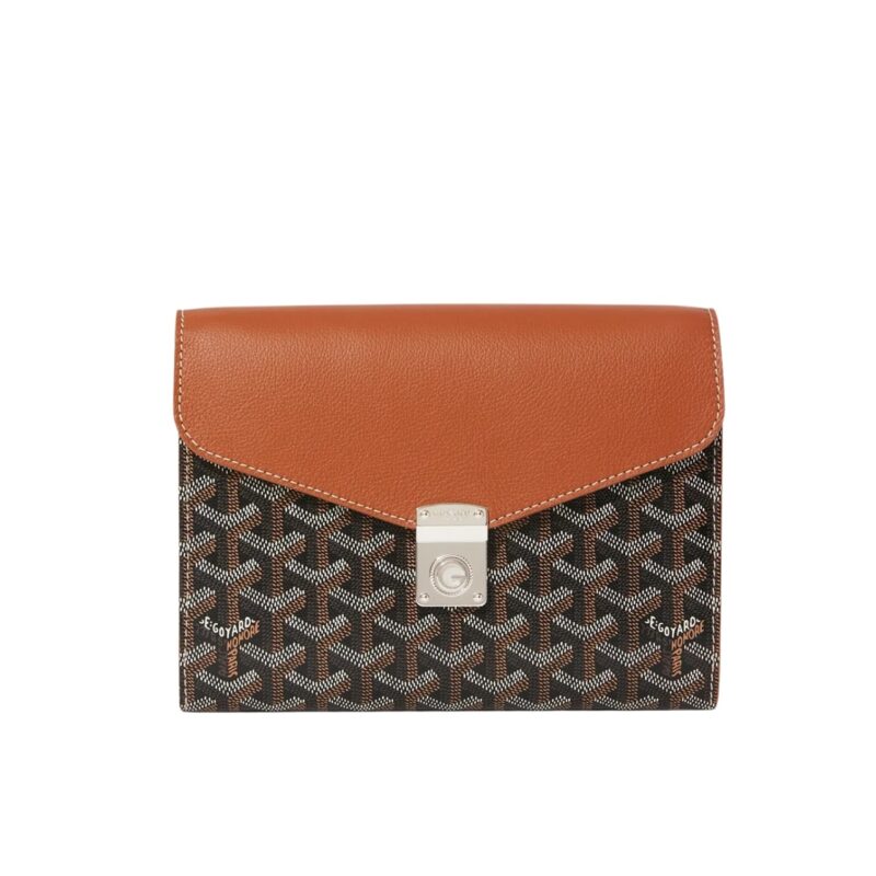 GOYARD CHYPRE WALLET POUCH BLACK AND TAN 21CM CHYPRPPMLTY01CL03P