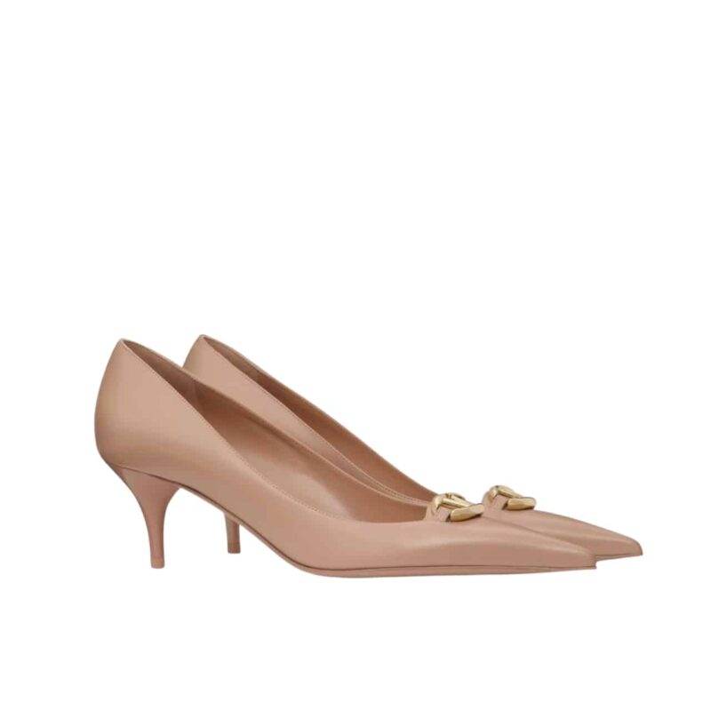 Valentino Garavani Vlogo Bold Pumps Beige