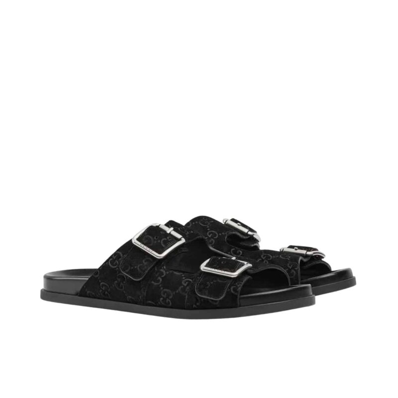 Gucci Women'S Slide Sandal Black ‎816380 Aaduo 1000
