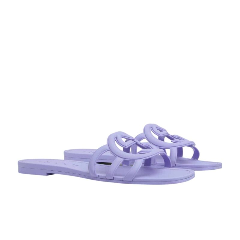 Gucci Women'S Interlocking G Slide Sandal Lilac 780307 J8700 5316