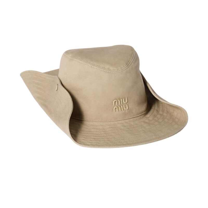 Miumiu Gabardine Cowboy Hat Beige 5Hc221 2Csd F0006