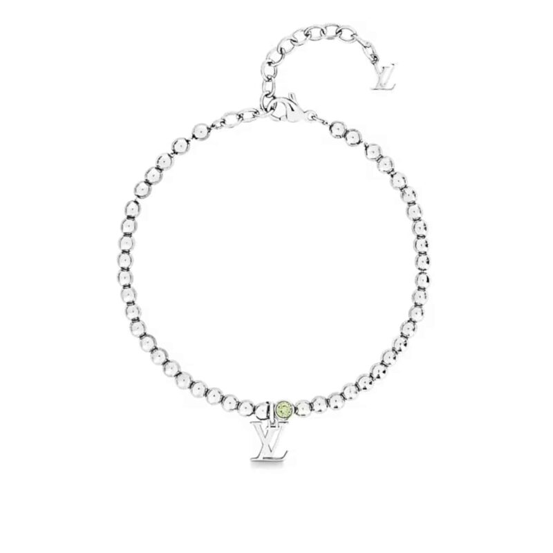 Louis Vuitton Nano Beads Bracelet In Silver Tone