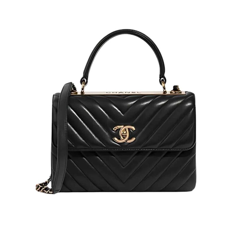 Chanel Trendy Cc Large Lamb Black 25Cm