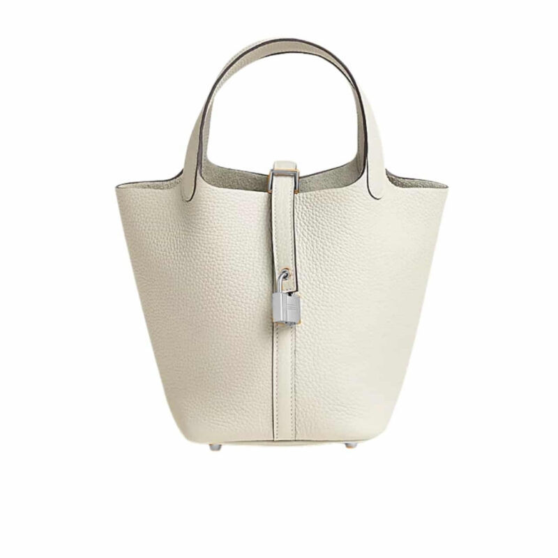 Hermes Picotin Lock 18 Bag Silver White 18Cm 056289CC10