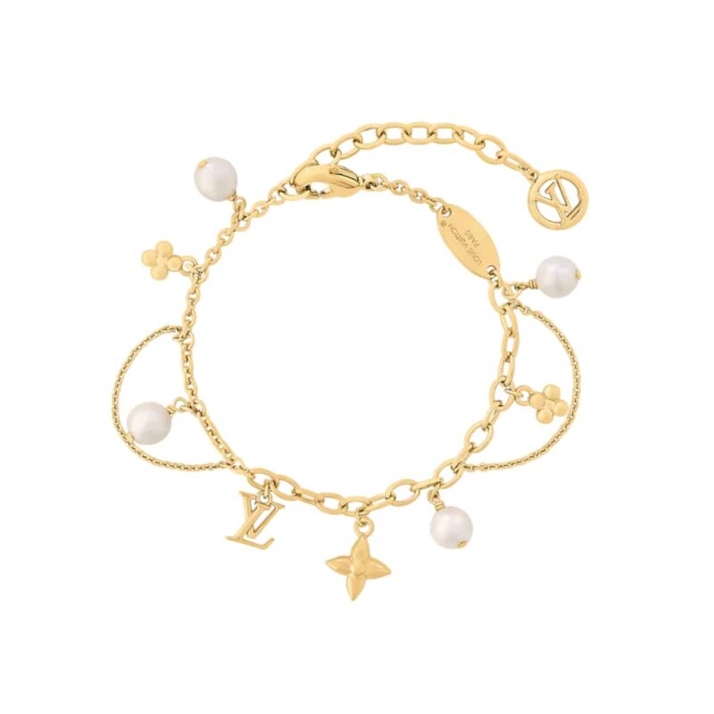 Louis Vuitton Blooming Pearls Bracelet Gold M1684A