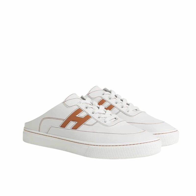 Hermes Keep Sneaker Blanc And Natural H251913Zha3415