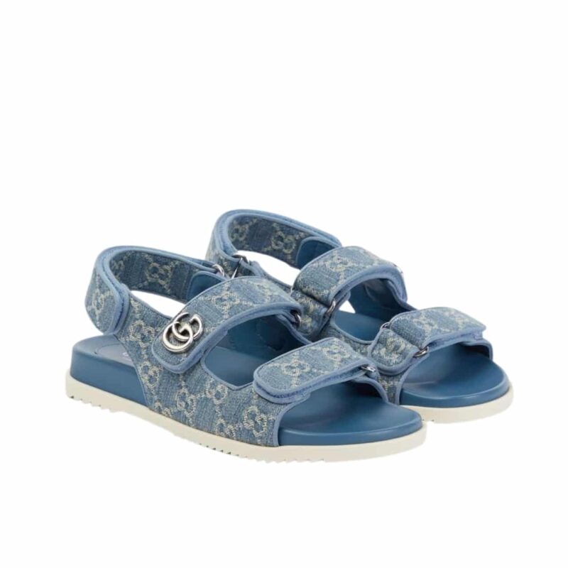 Gucci Gg Sandal Light Blue Denim 771575 Facuo 4646