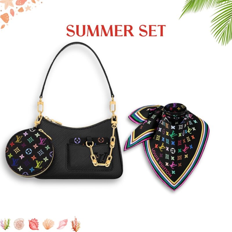 Summer Set: Louis Vuitton X Murakami Marellini Bag Black And Monogram Multicolor Black