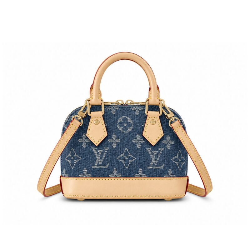Louis Vuitton Nano Alma Monogram Canvas Denim Blue 16Cm