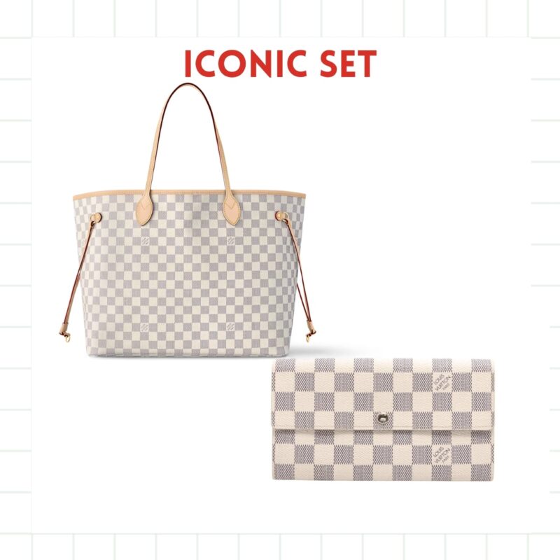 Iconic Set: Louis Vuitton Neverfull Gm And Emilie Wallet