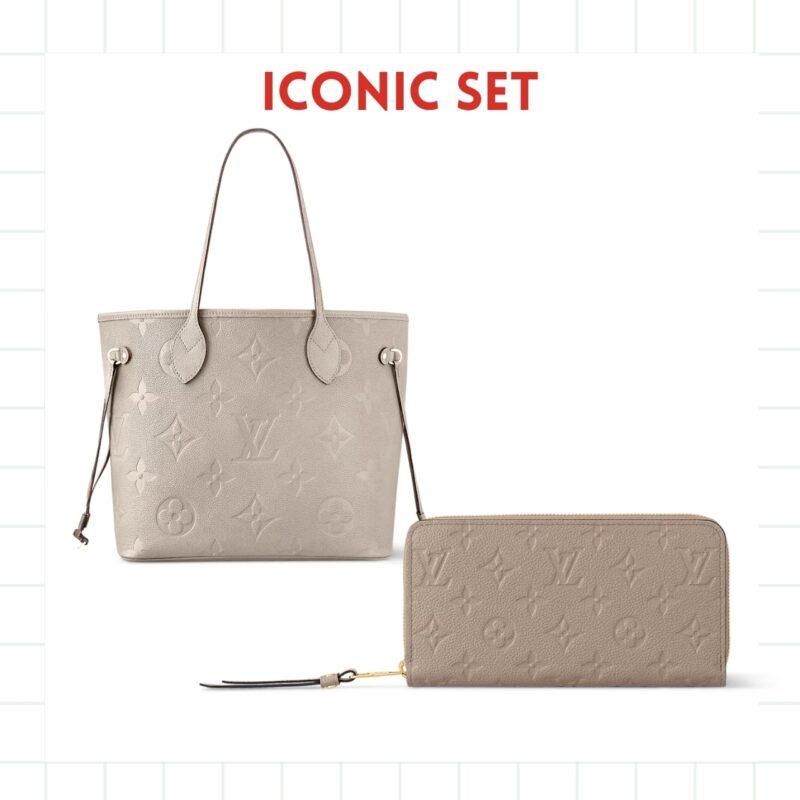 Iconic Set: Louis Vuitton Neverfull Mm And Zippy Wallet Monogram