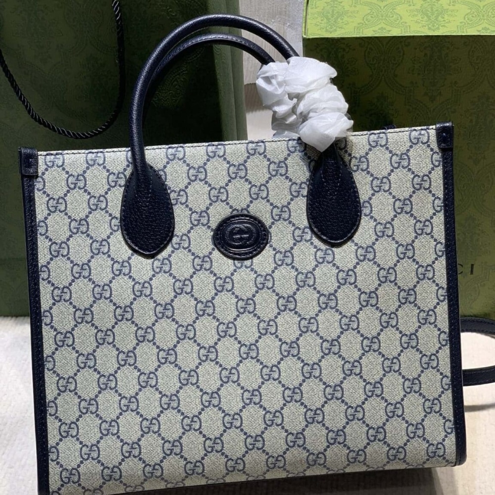 Iconic Set: Gucci Tote Bag With Interlocking G And Ophidia Zip Around Wallet - Image 2