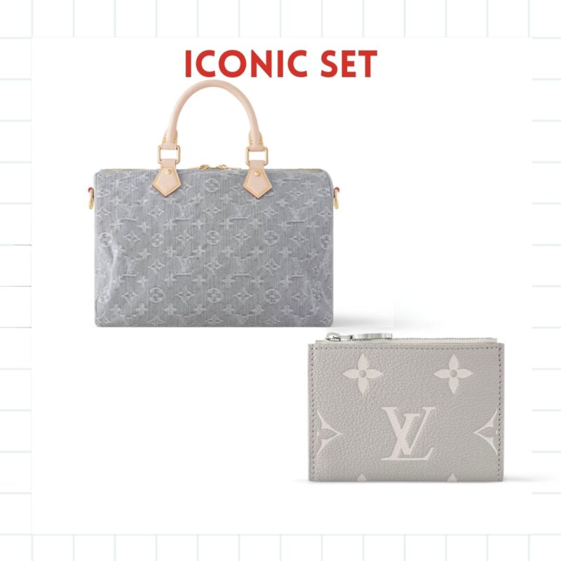 Iconic Set: Speedy Soft 30 And Lisa Wallet Bicolor Monogram