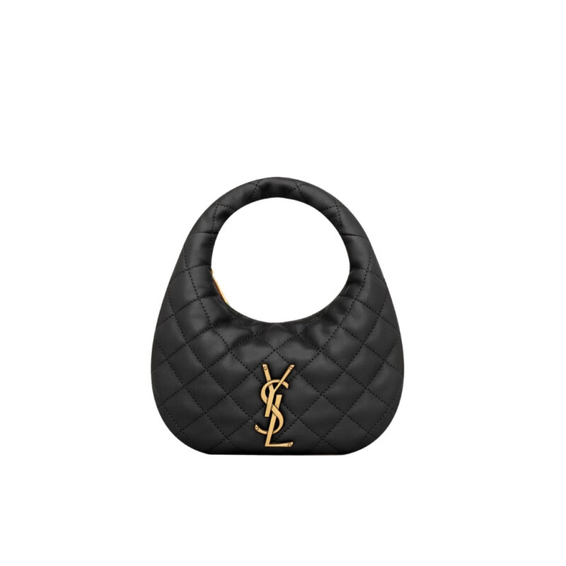 Saint Laurent Icarino Mini In Quilted Nappa Leather Black 19Cm 871329AAANG1000