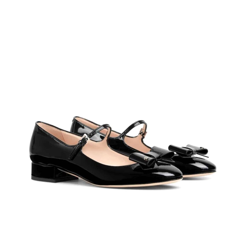 Gucci Women Ballet Flat With Bow Black 835748 0B9J0 1000