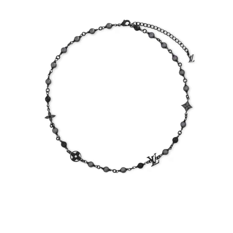 Louis Vuitton Lv Pearls Necklace Black M02445