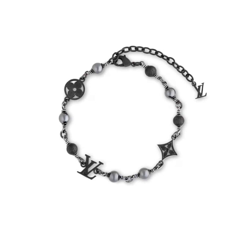 Louis Vuitton Lv Pearls Bracelet Black M1391A