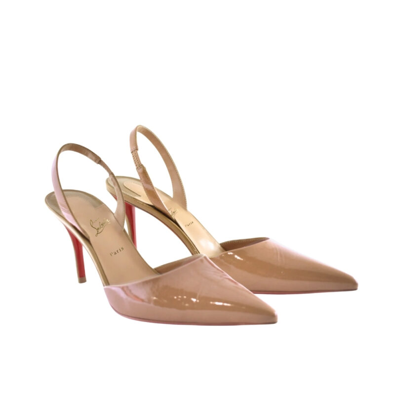 Christian Louboutin Apostropha Sling 80 Nappa Leather Beige 1240830N295