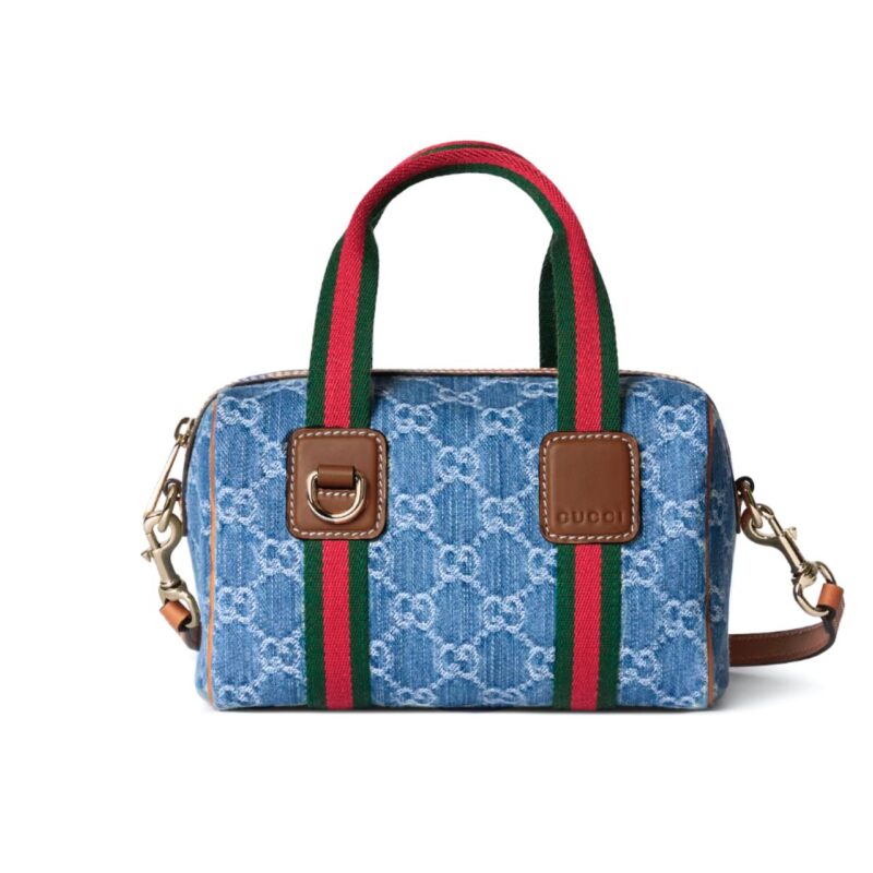 Gucci Mini Gg Handbag Blue And White 21Cm 859975 Faftz 8661