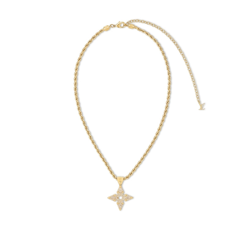 Loui Vuitton Lv Rope Pendant Necklace Gold M01751