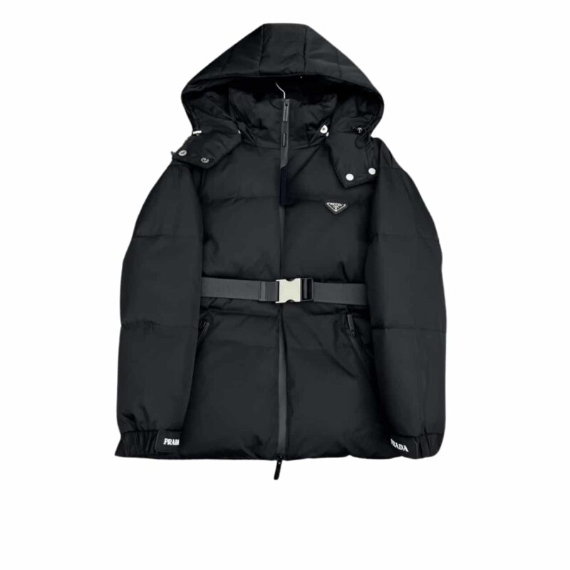 Prada Re Nylon Down Jacket Black