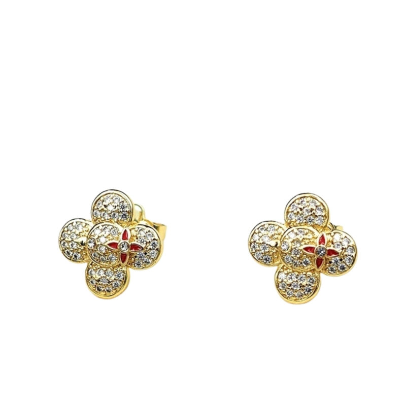 Loui Vuitton Vivienne Earrings In Gold