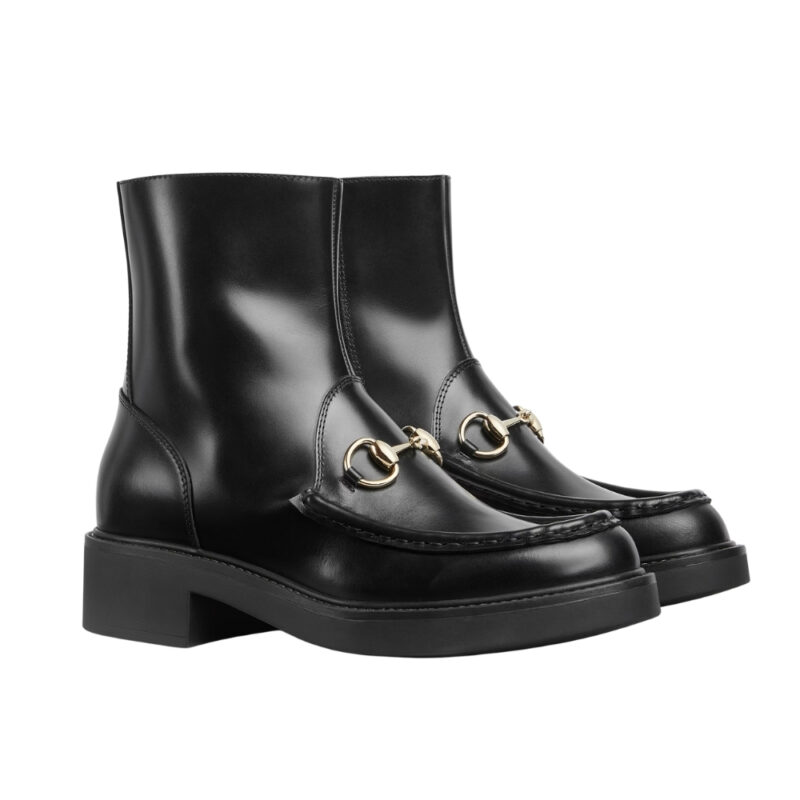 Gucci Women'S Horsebit Boot Black 798724 0Gq00 1000