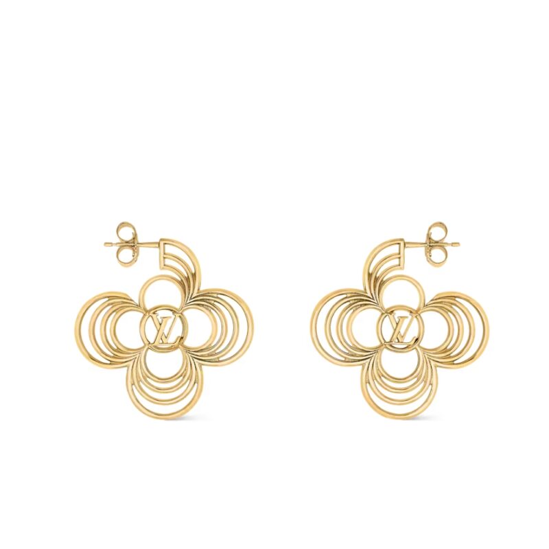 Louis Vuitton Lv Breeze Earrings Gold M02675