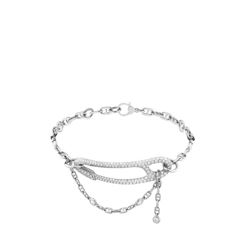Hermes Chaine Dancre Punk Bracelet Silver