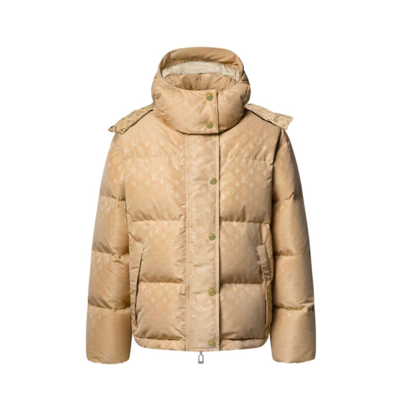 Louis Vuitton Monogram Puffer Jacket Beige 1Aiozf