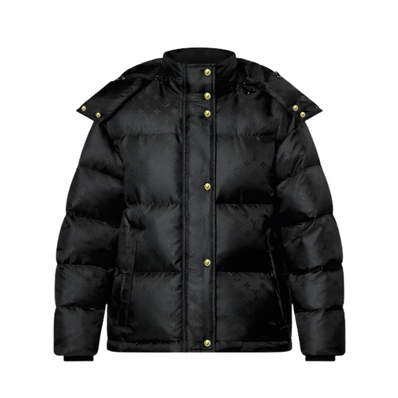 Louis Vuitton Monogram Puffer Jacket Black 1Agaem