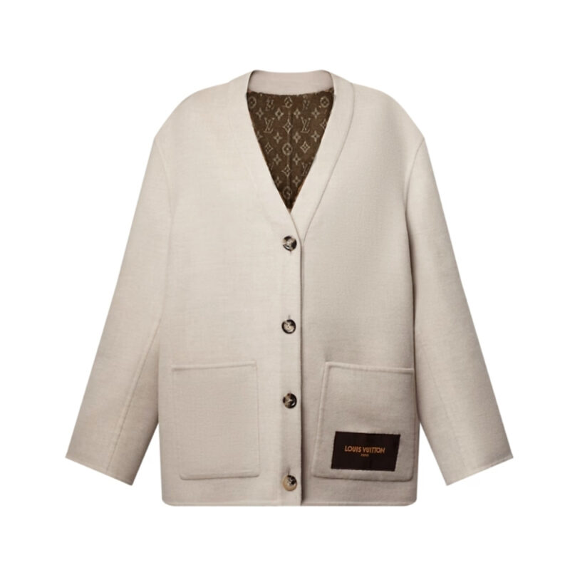 Louis Vuitton Double Face Cardigan Beige 1Ahxw0