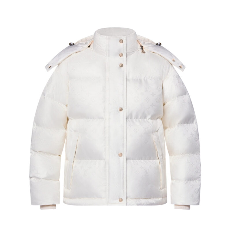 Louis Vuitton Monogram Puffer Jacket White 1Agaws