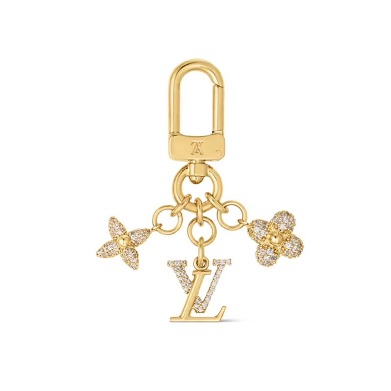Louis Vuitton Micro Charms Lv Iconic Key Holder Gold M01566