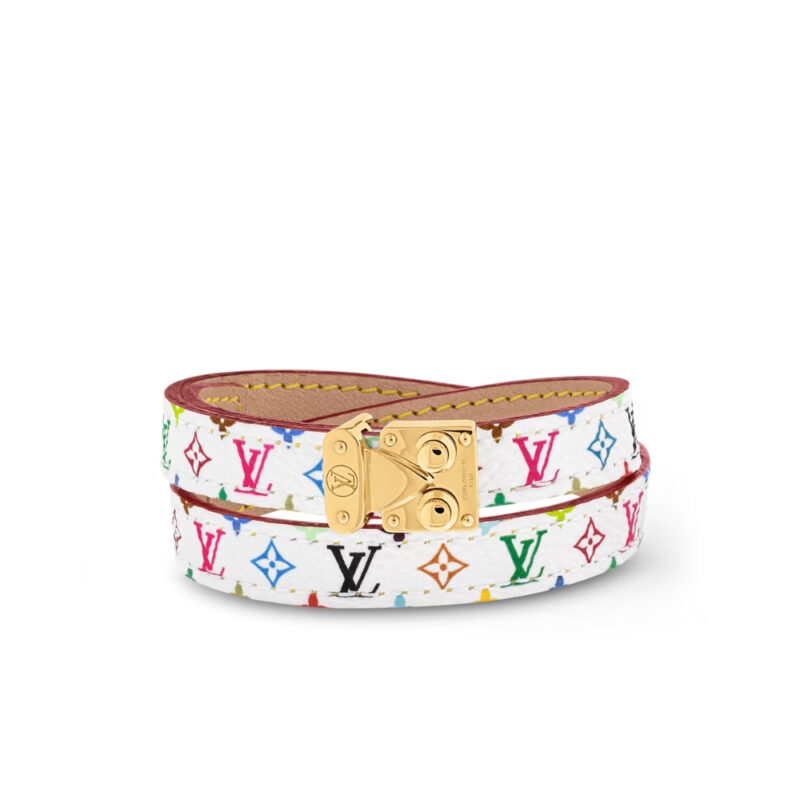 Louis Vuitton X Murakami Lv Signature Bracelet White M8966E