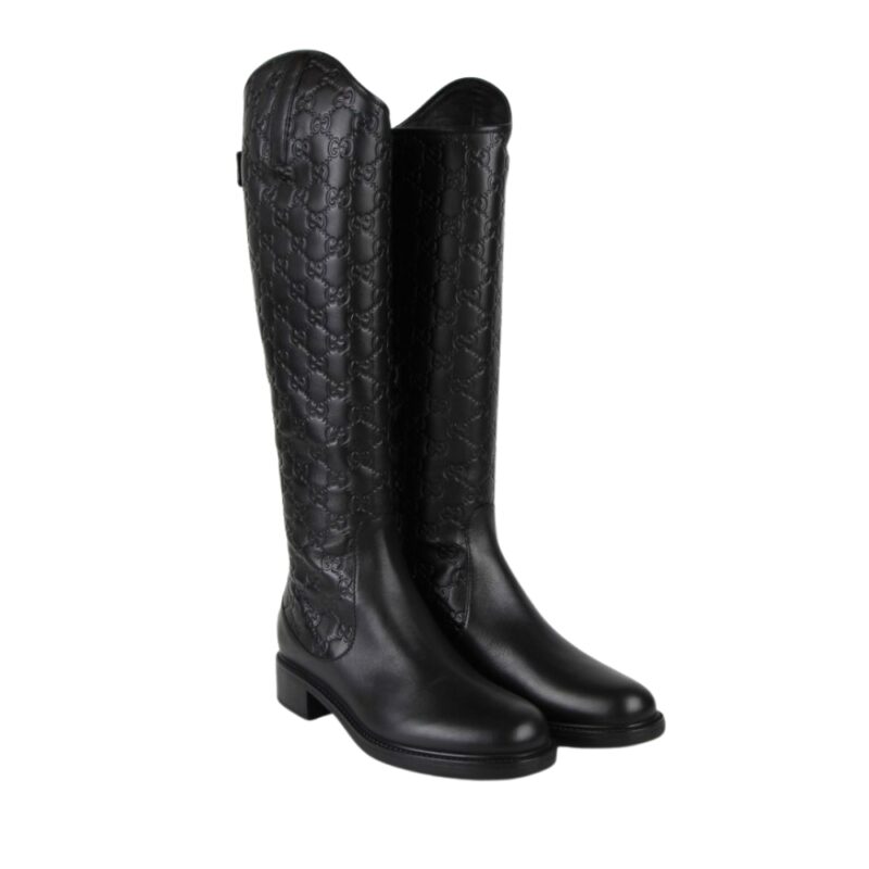 Gucci Guccissima Riding Boot Black