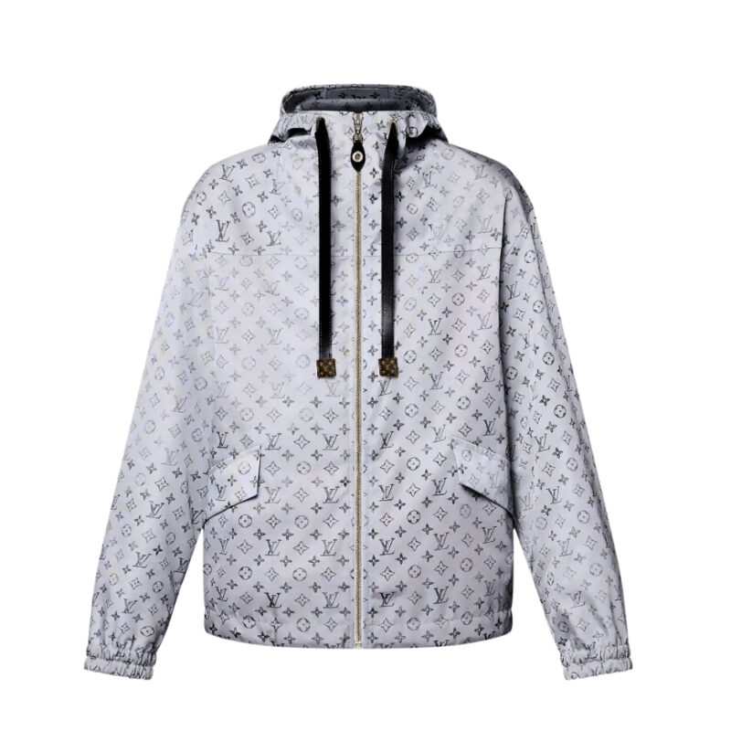 Louis Vuitton Monogram Pattern Parka Jacket Black White 1Ahzpf